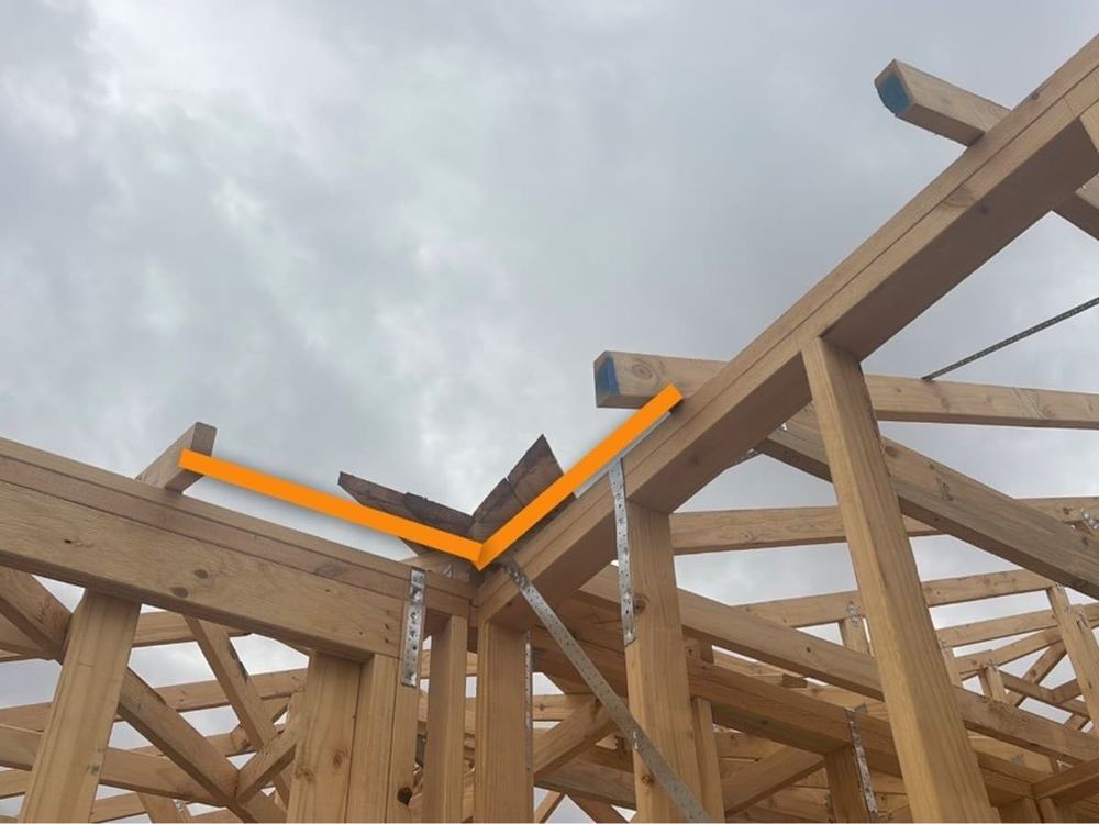 Frame stage: truss connection, Tarneit