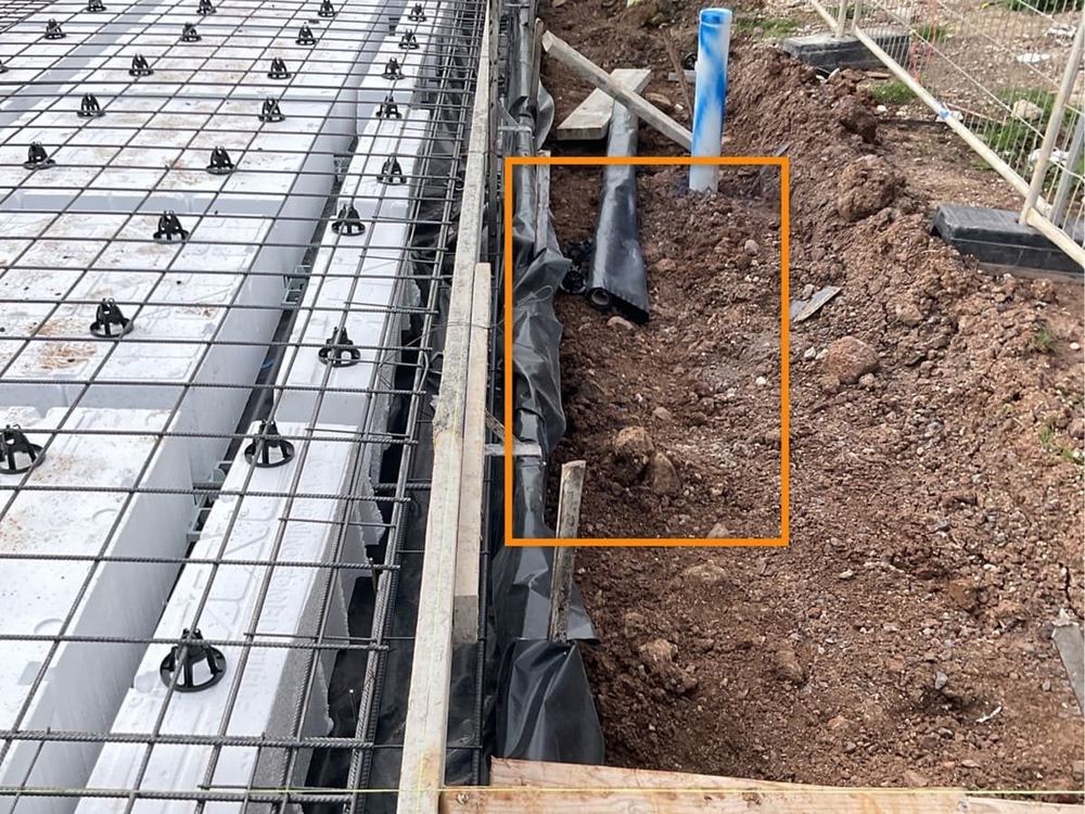 Slab edge before the pour, Tarneit