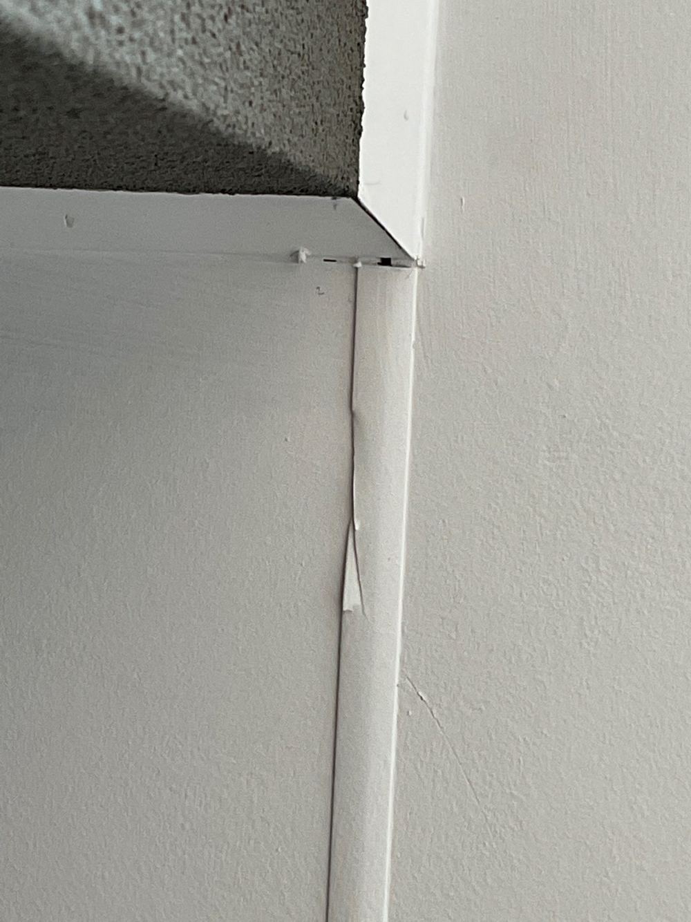 Cracked eave linings needing repair before handover, found during a pre-handover inspection in Tarneit