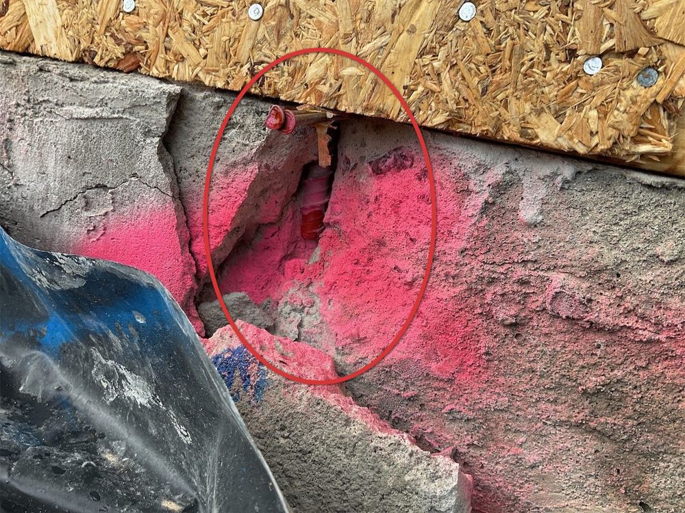 Slab edge rebate damaged before the frame went up, found during a frame inspection in Tarneit