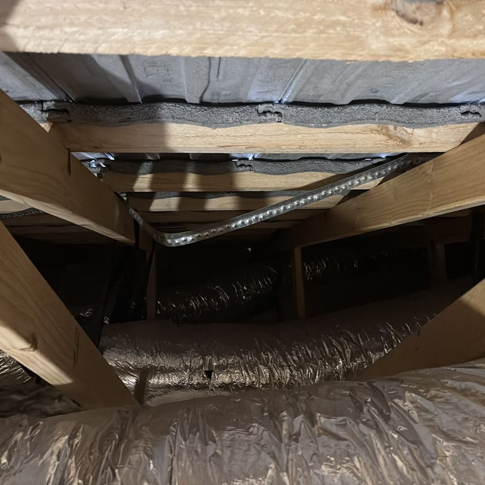 Structural damage visible in the ceiling framing, Tarneit